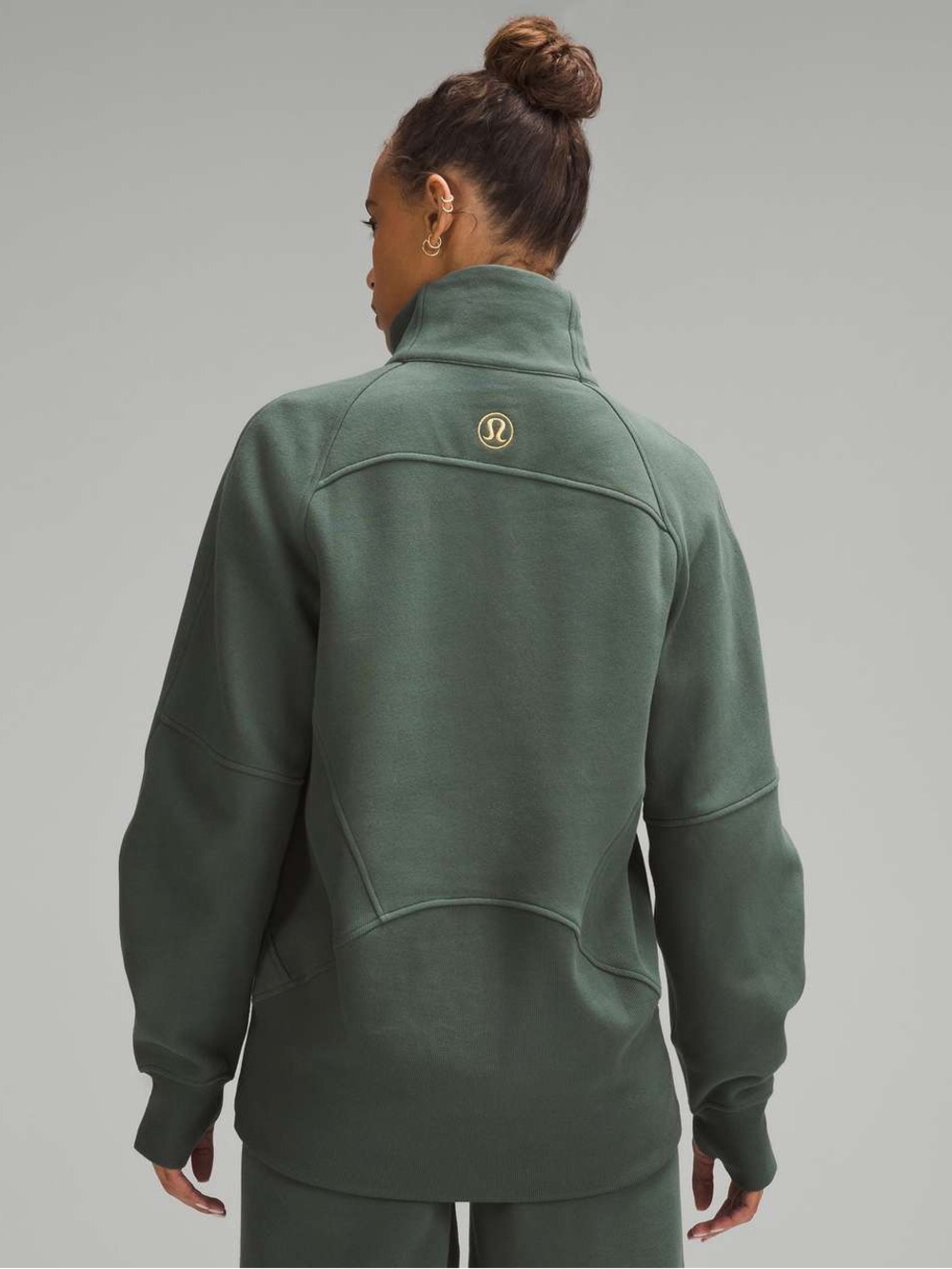 Lululemon Scuba Oversized Funnel Neck Half Zip Long Dark Forest XS/S - Picture 3 of 6